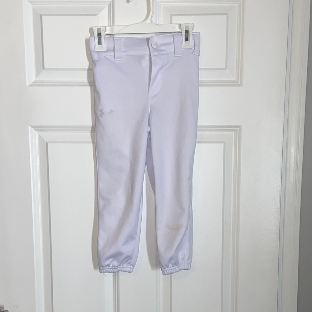 Under Armour Kids White Baseball Pants